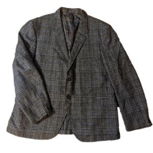 Retro vintage Eaton Birkdale wool plaid houndstooth blazer